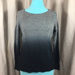 AEO Gray Ombré Knit Sweater Pullover